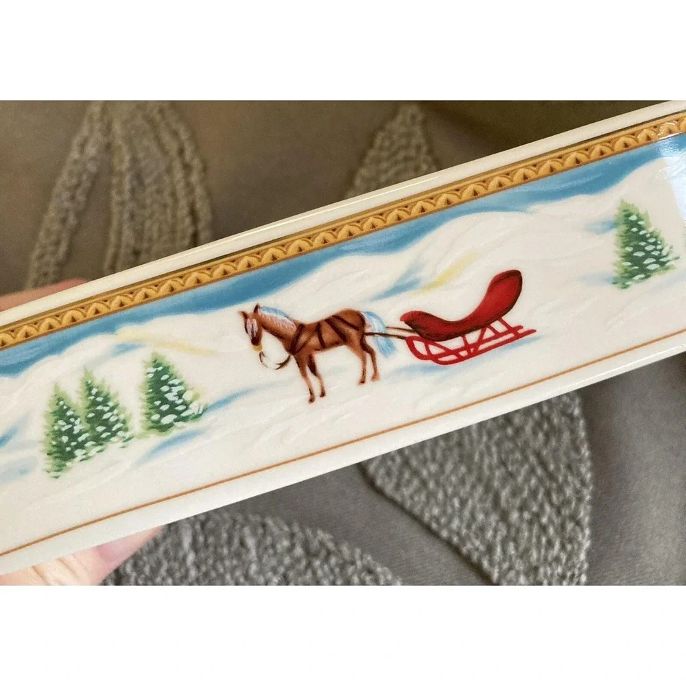 Trinket Box Horse Drawn Winter Sleigh Christmas 6